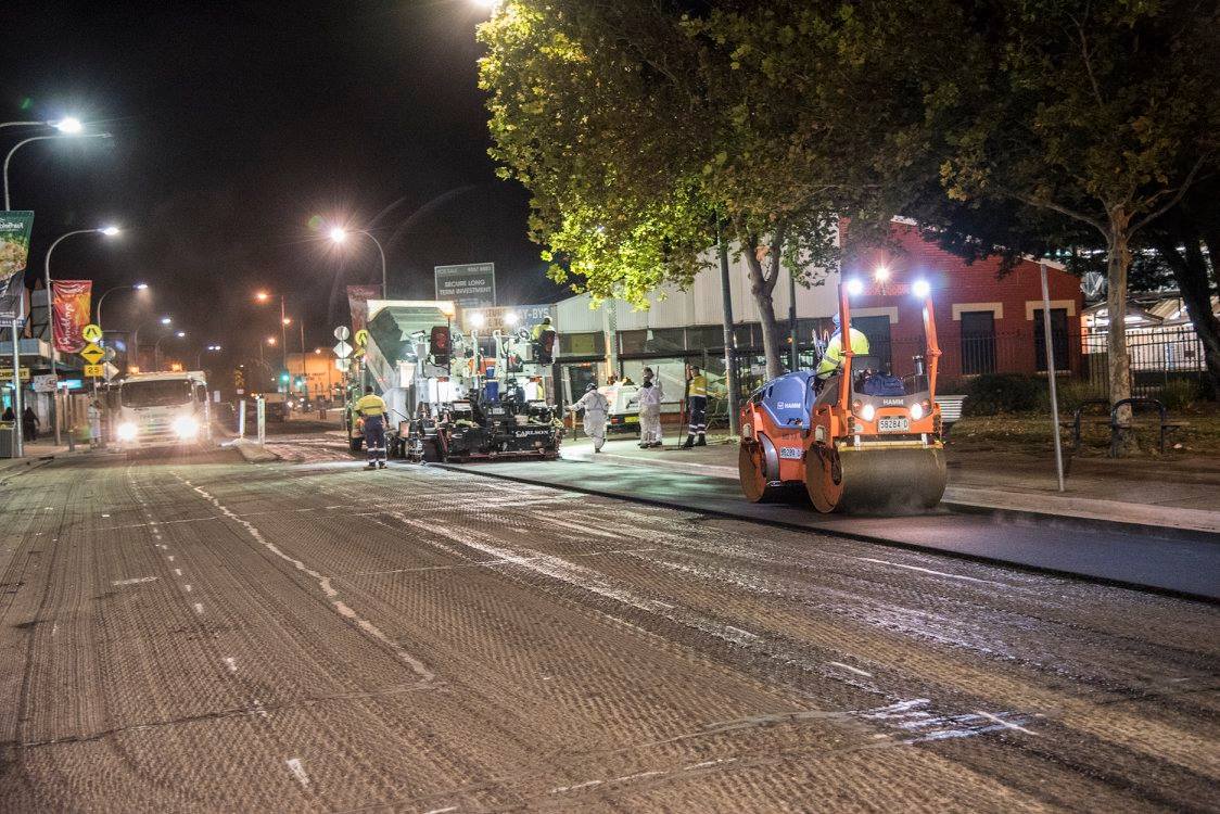 council roadworks asphalt preparation